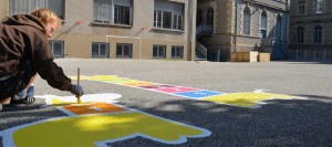 école primaire marelles colorées