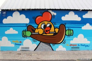 graffiti par monsieur poulet - bordeaux