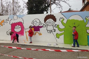 peinture murale atelier ecole primaire